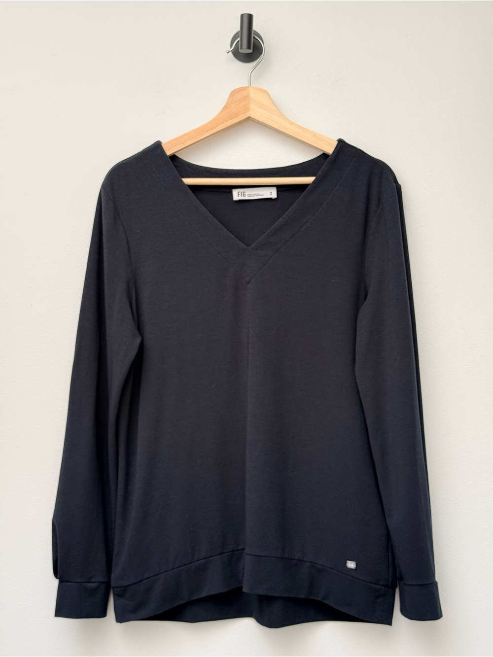 FIGS Longneck Vneck Relaxed Fit Tee